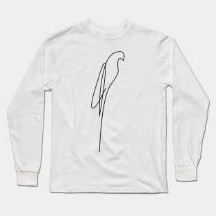 Buddy - single line parrot art Long Sleeve T-Shirt